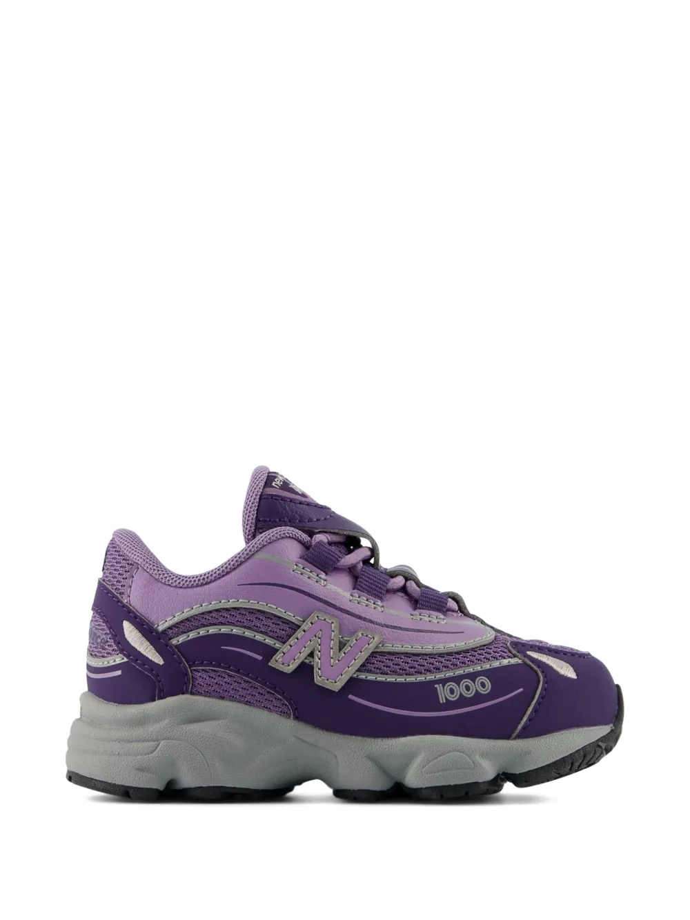 New Balance Kids 1000 bungee-lace sneakers Paars