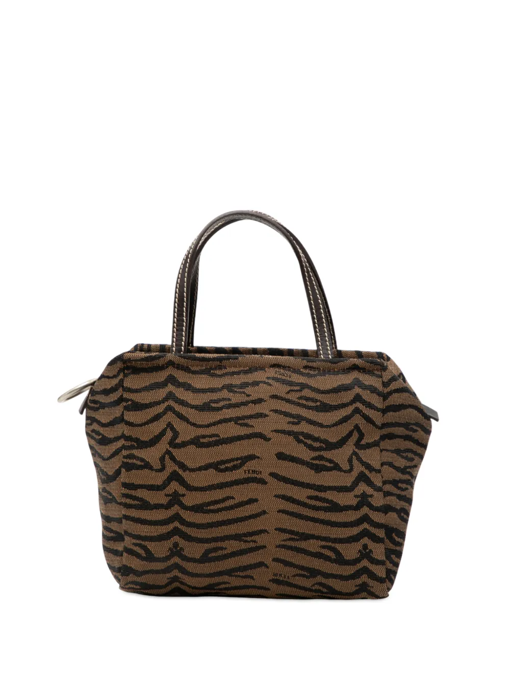 Fendi Pre-Owned 2000-2010 Canvas Zebra Print handbag - Marrone