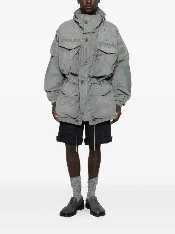 Maison Margiela Hoodie coat フーデッドコート 48 Maison Margiela Hooded multi-pocket Coat | Grey | FARFETCH JO