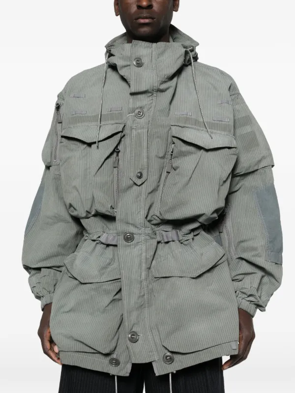 Maison Margiela Hoodie coat フーデッドコート 48 Maison Margiela Hooded multi-pocket Coat | Grey | FARFETCH JO