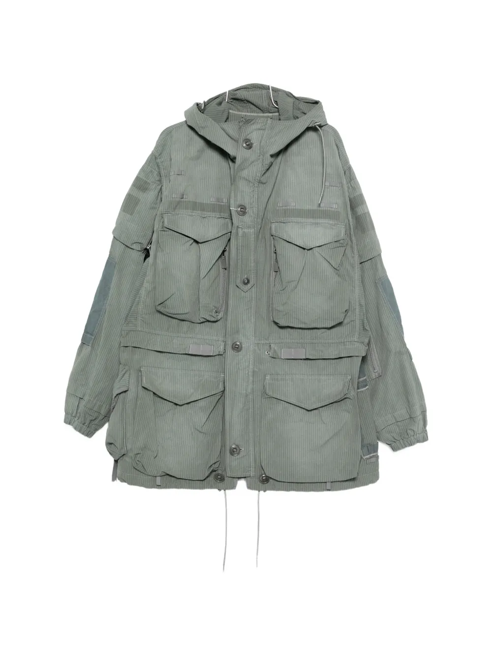 Maison Margiela hooded multi-pocket coat - Grigio