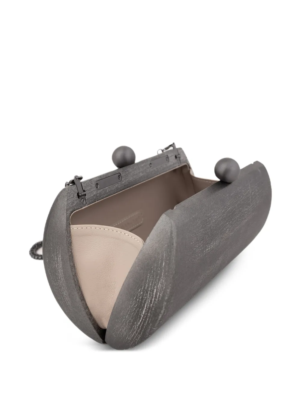 Gemy Maalouf Clutch met kettinghengsel Grijs