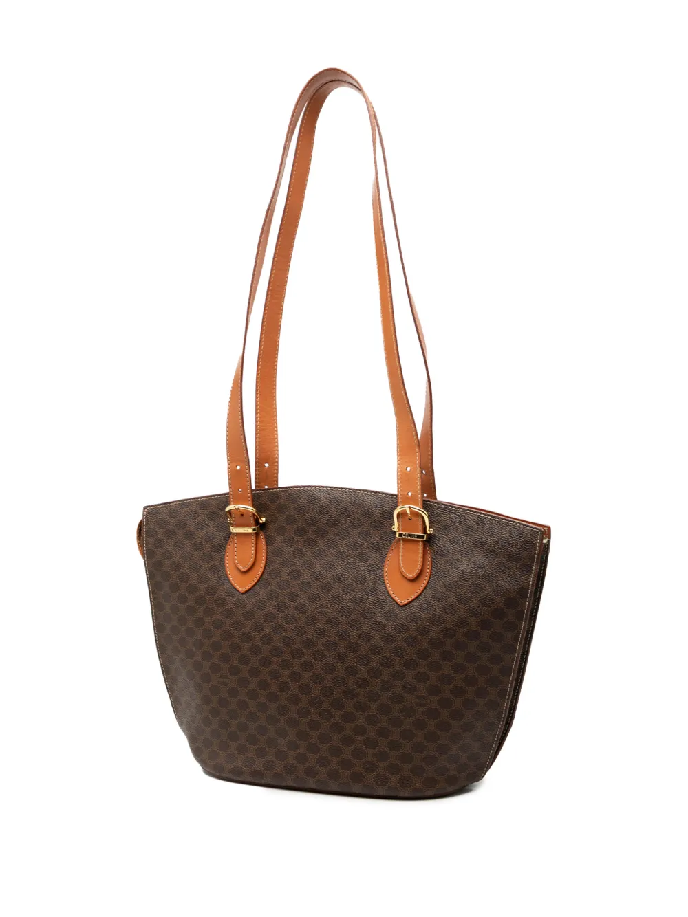  Celine Pre-owned 1999 Macadam Coated Canvas Shoulder Bag - Brown 