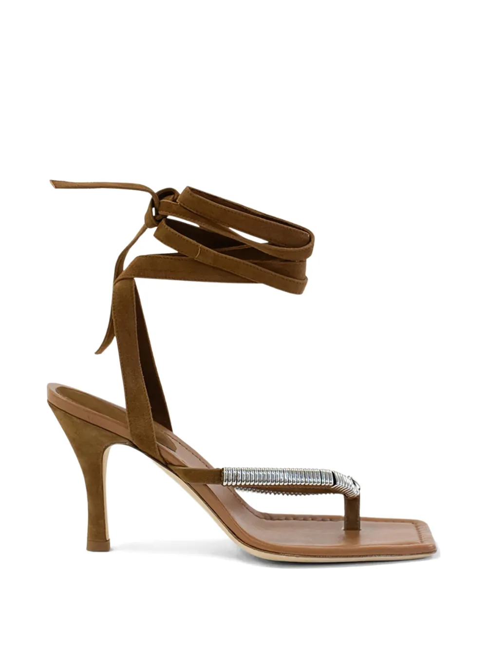 Christopher Esber Frida pierced heel sandals - Marrone