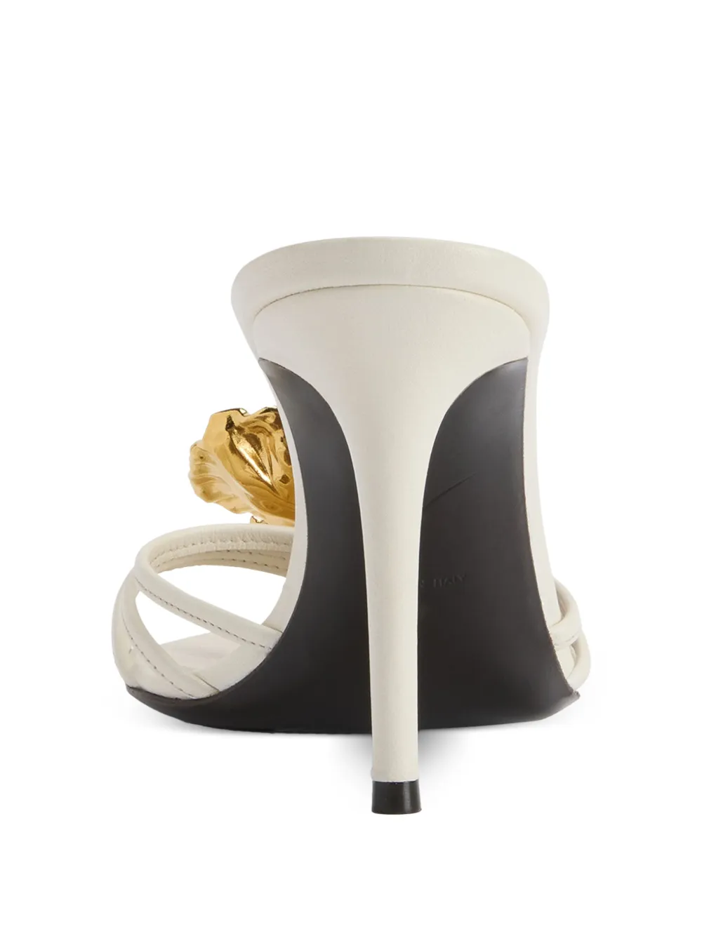 Giuseppe Zanotti Metal Grain Orchid muiltjes met kristallen Wit