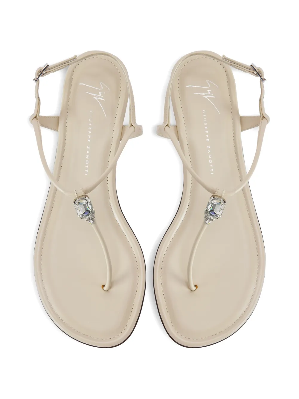 Giuseppe Zanotti Muse platte sandalen Beige