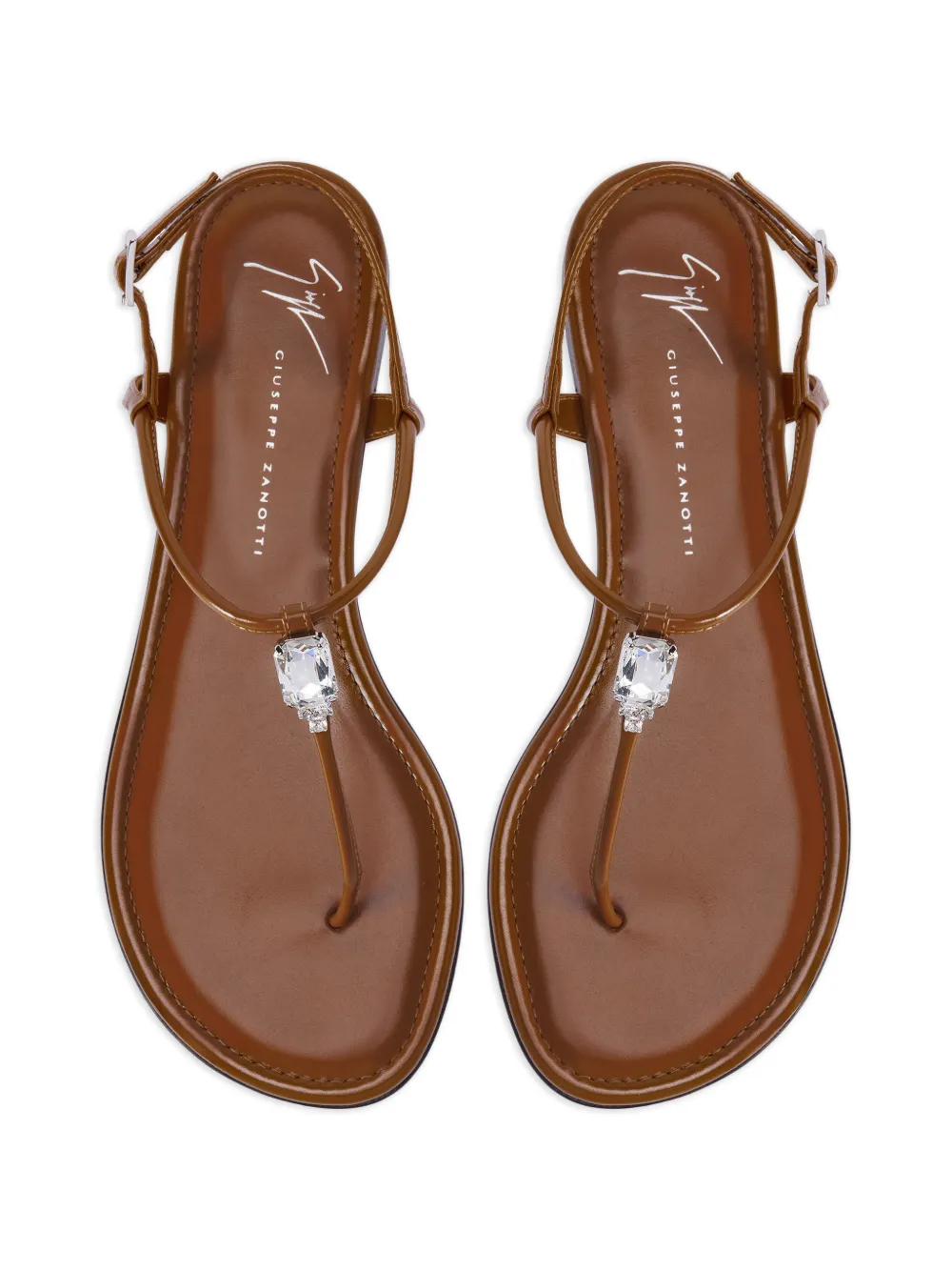 Giuseppe Zanotti MaeEve aanpasbare sandalen met stras Bruin