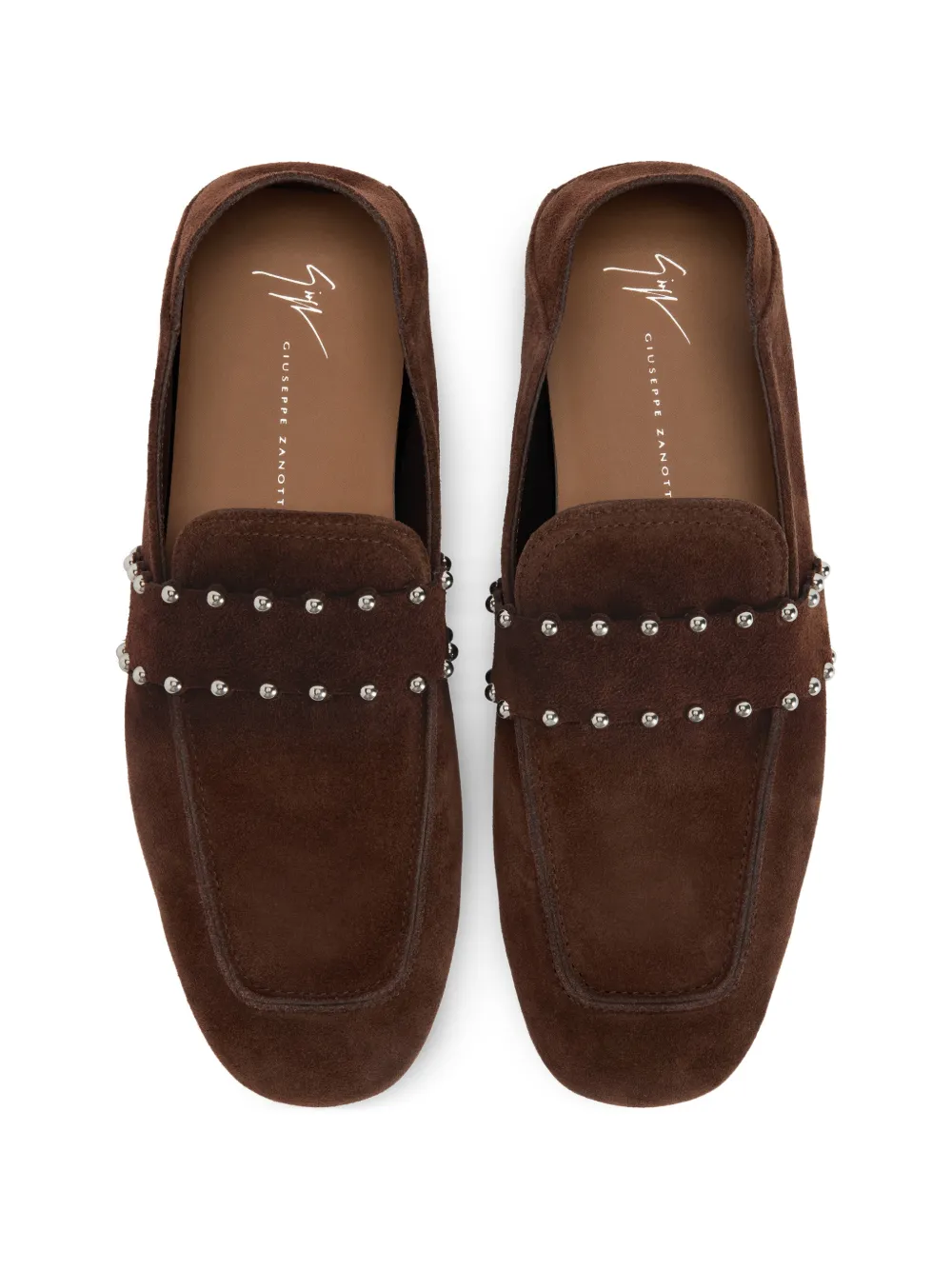 Giuseppe Zanotti Rupert loafers verfraaid met studs Bruin