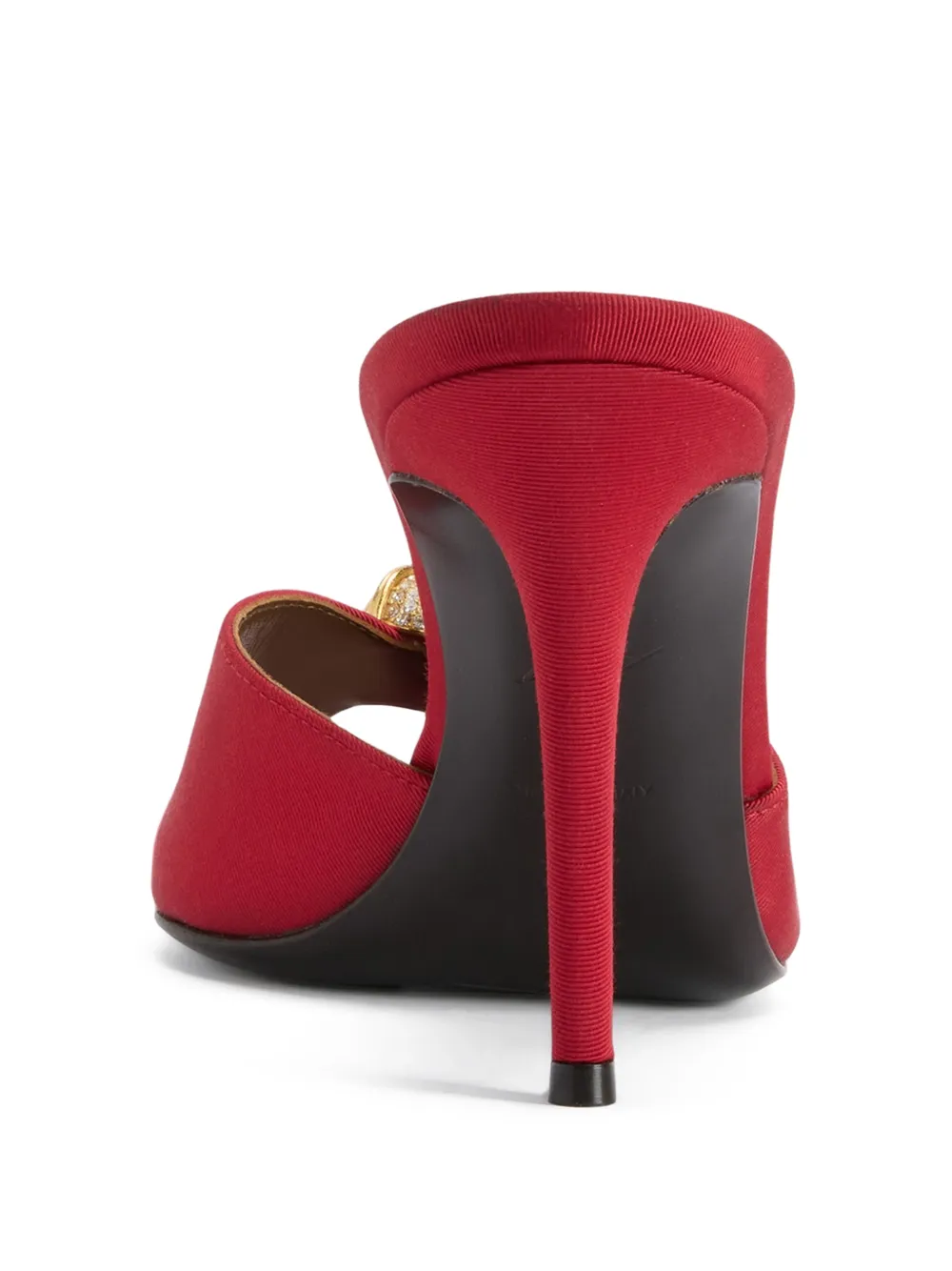 Giuseppe Zanotti Intriigo Cocktail 90 sandalen met geometrische broche Rood