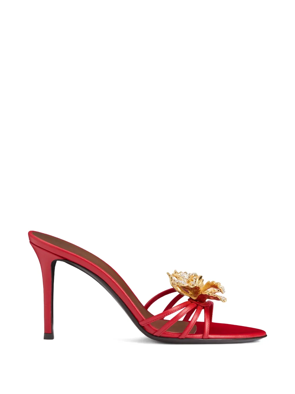 Giuseppe Zanotti Sandali Orchid Crystal a punta aperta - Rosso