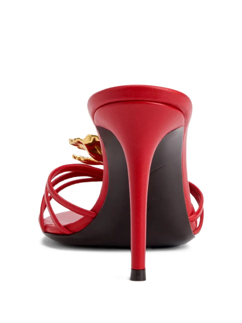 Giuseppe Zanotti Orchid Crystal sandalen met open neus en kristallen Rood