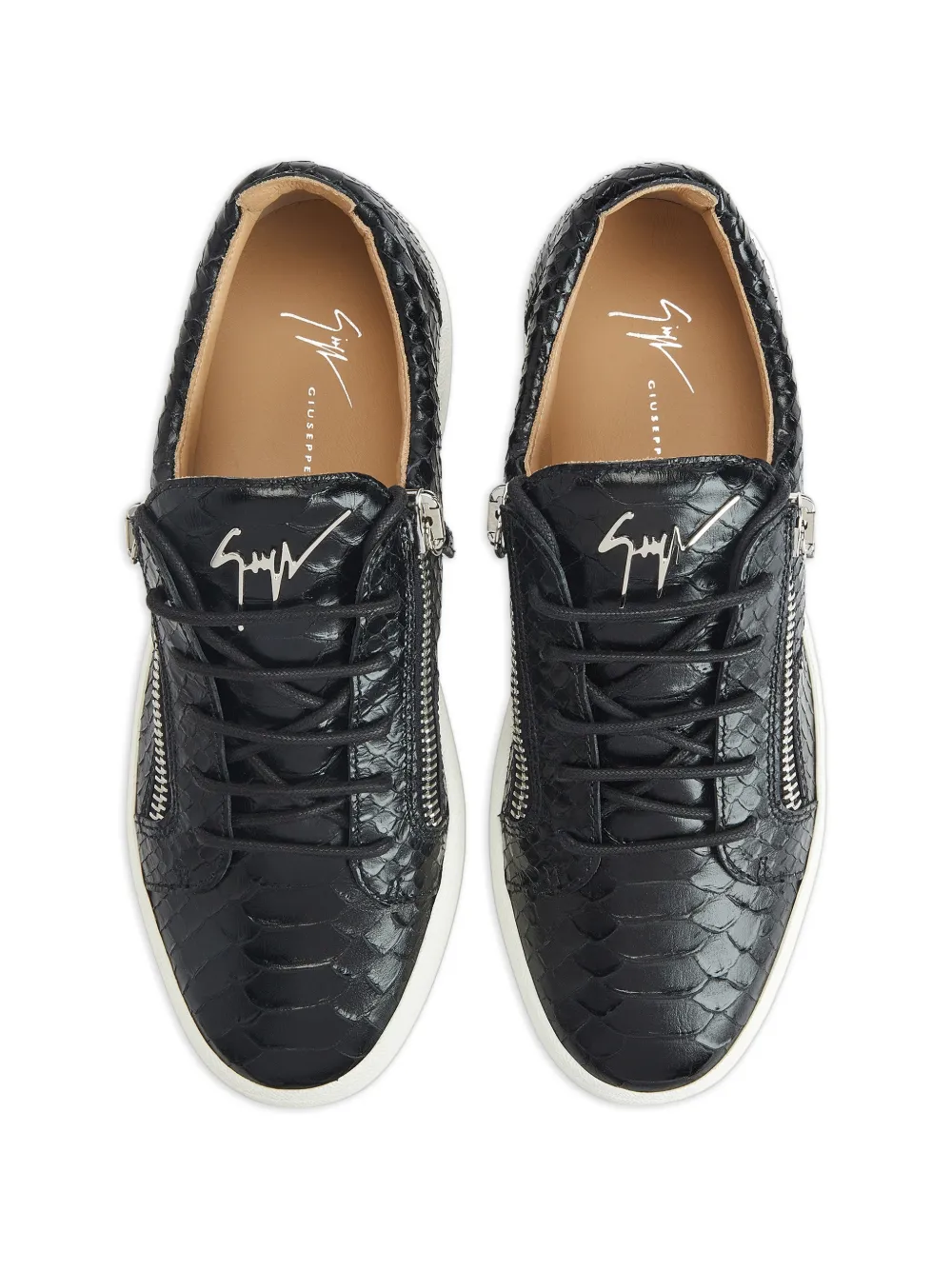 Giuseppe Zanotti Frankie sneakers met rits Zwart