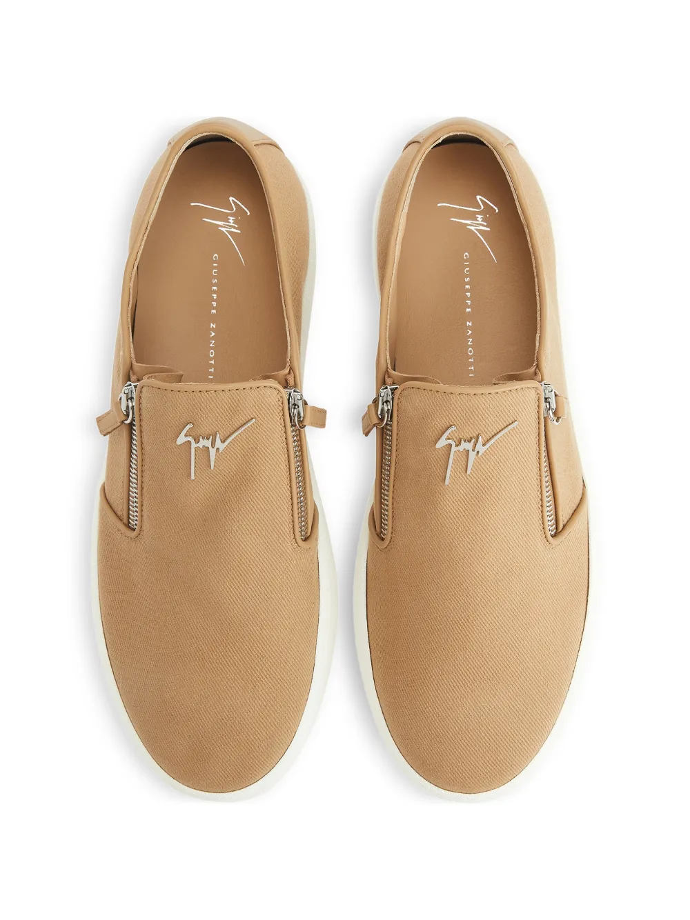 Giuseppe Zanotti Gz-Cobe metallic sneakers Beige