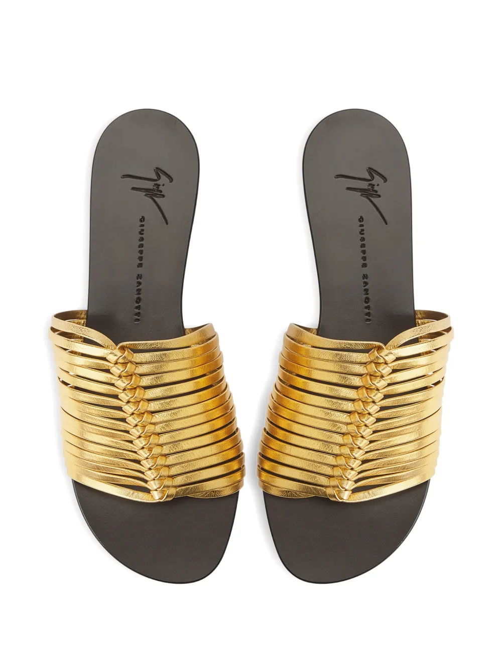 Giuseppe Zanotti Jane flat sandals Goud