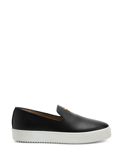 Giuseppe Zanotti slip on-sneakers med logoplade