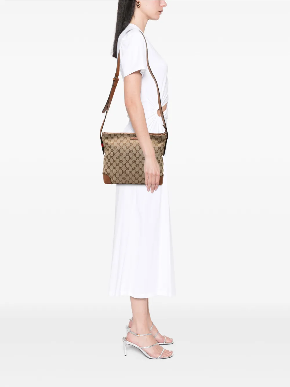 2000-2015 Gg Canvas Web Crossbody Bag
