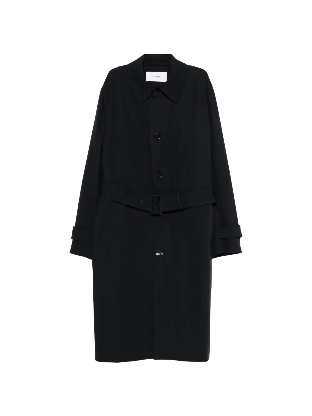Lardini belt buttoned coat - Nero