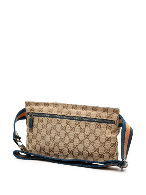Gucci Gg Canvas Web Double Pocket Belt Bag Gucci Pre-owned Gucci GG Canvas Web Double Pocket Belt Bag  main image 4