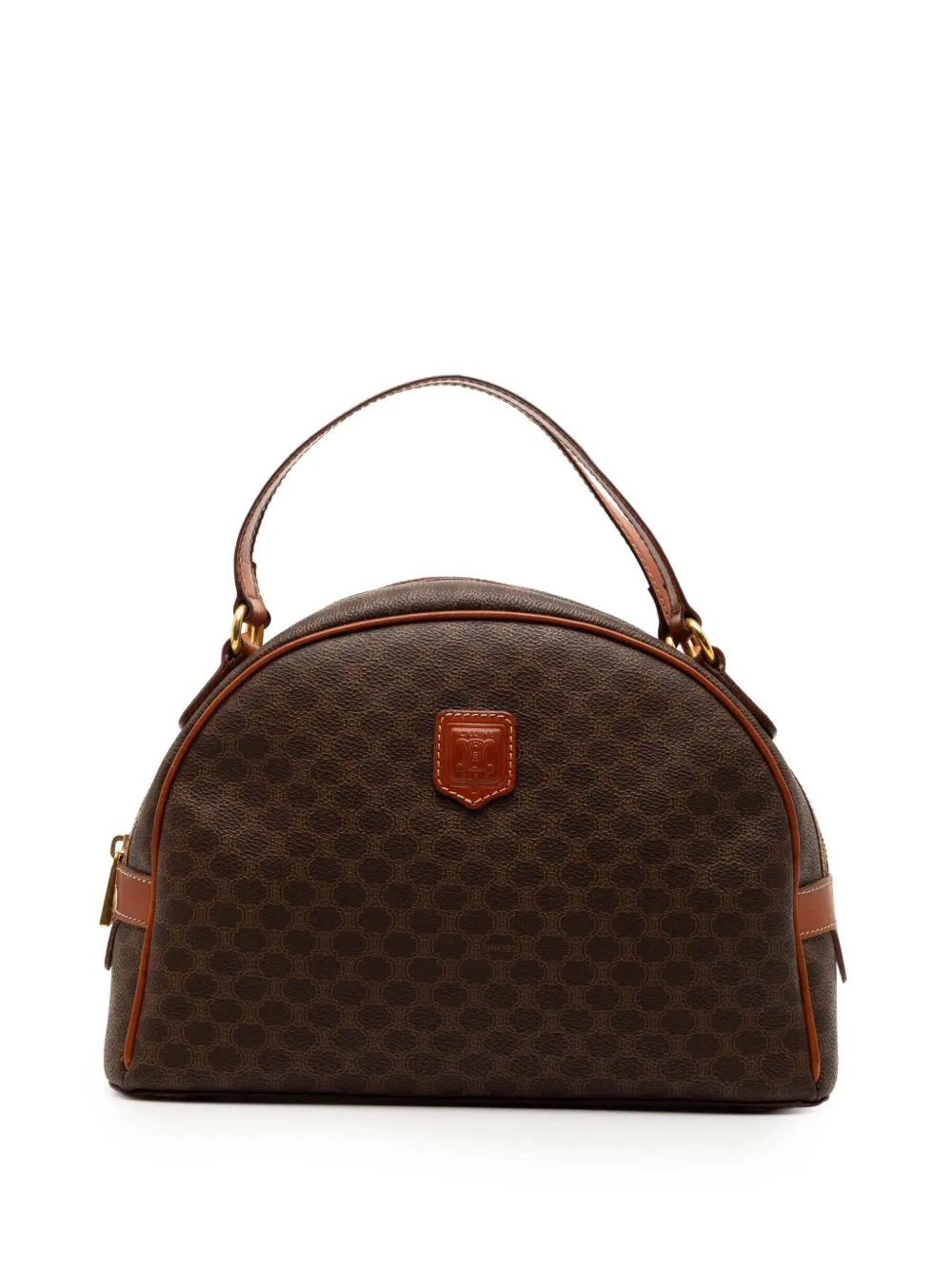 Celine Pre-Owned Borsa a mano in tela cerata con motivo Macadam 1996 - Marrone