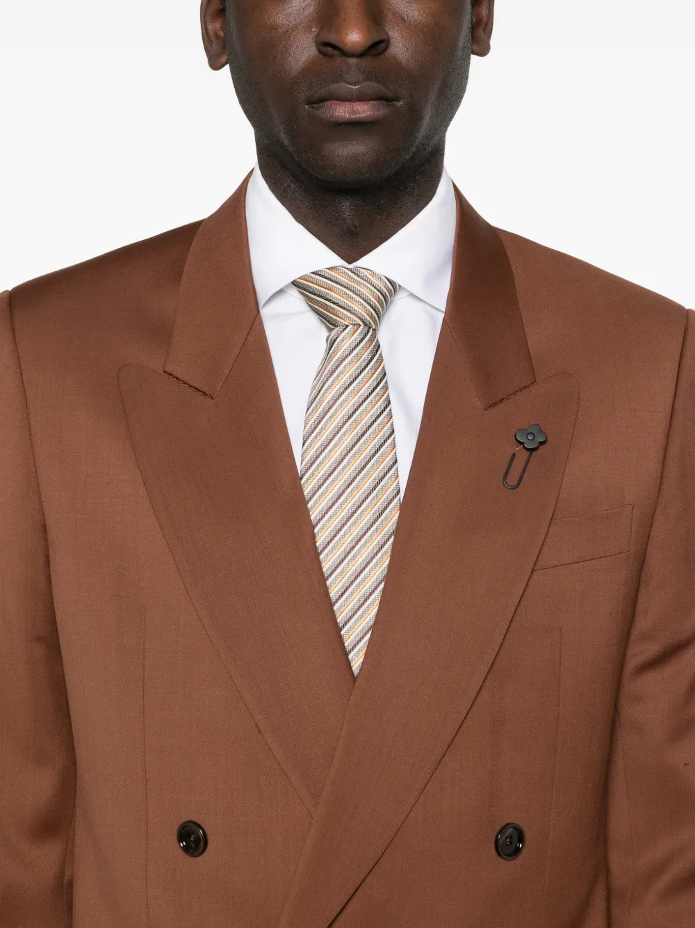 Lardini Blazer met dubbele rij knopen Bruin