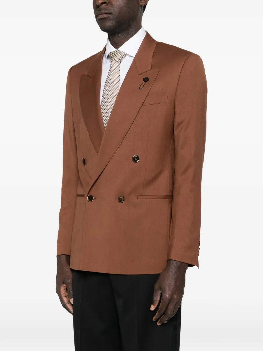 Lardini Blazer met dubbele rij knopen Bruin