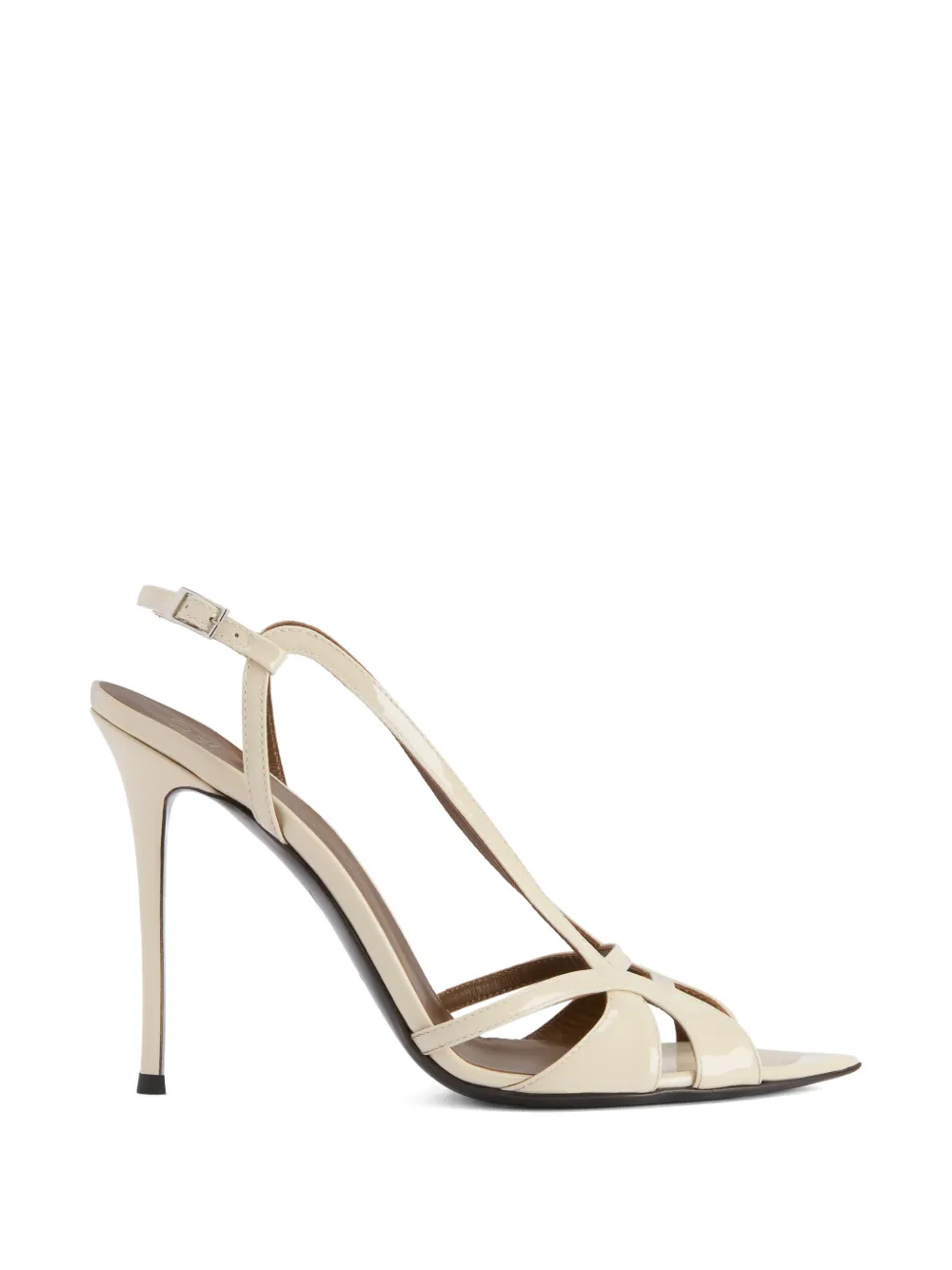 Giuseppe Zanotti Intriigo Zoe leren sandalen met geometrisch patroon Beige