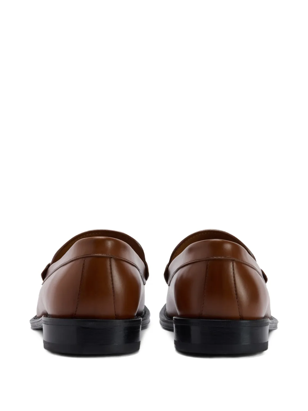 Giuseppe Zanotti Leren loafers met logo en kwastje Bruin