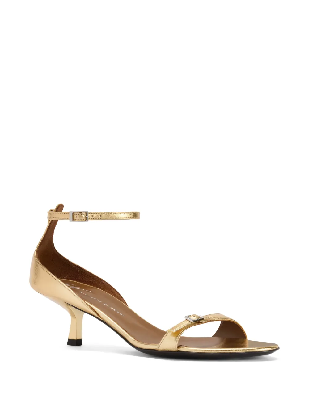 Giuseppe Zanotti Micky Buckles sandalen met enkelbandje en gelamineerde gesp Goud