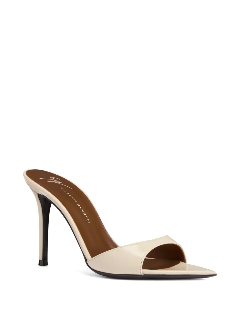 Giuseppe Zanotti Intrigo stiletto sandalen met puntige neus Beige