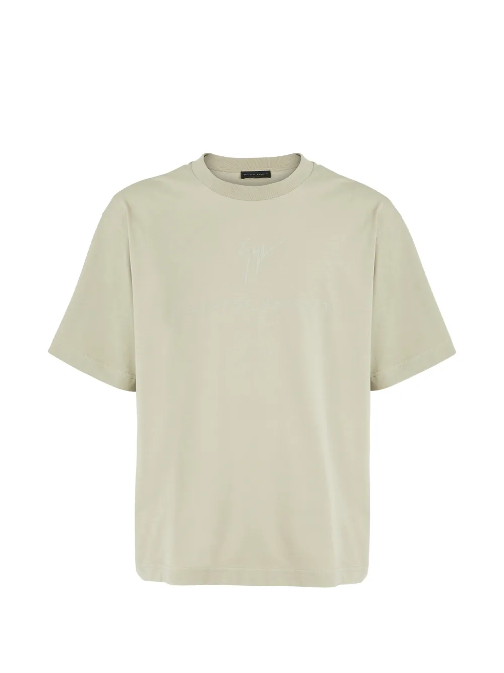 Giuseppe Zanotti T-shirt con logo floccato - Verde