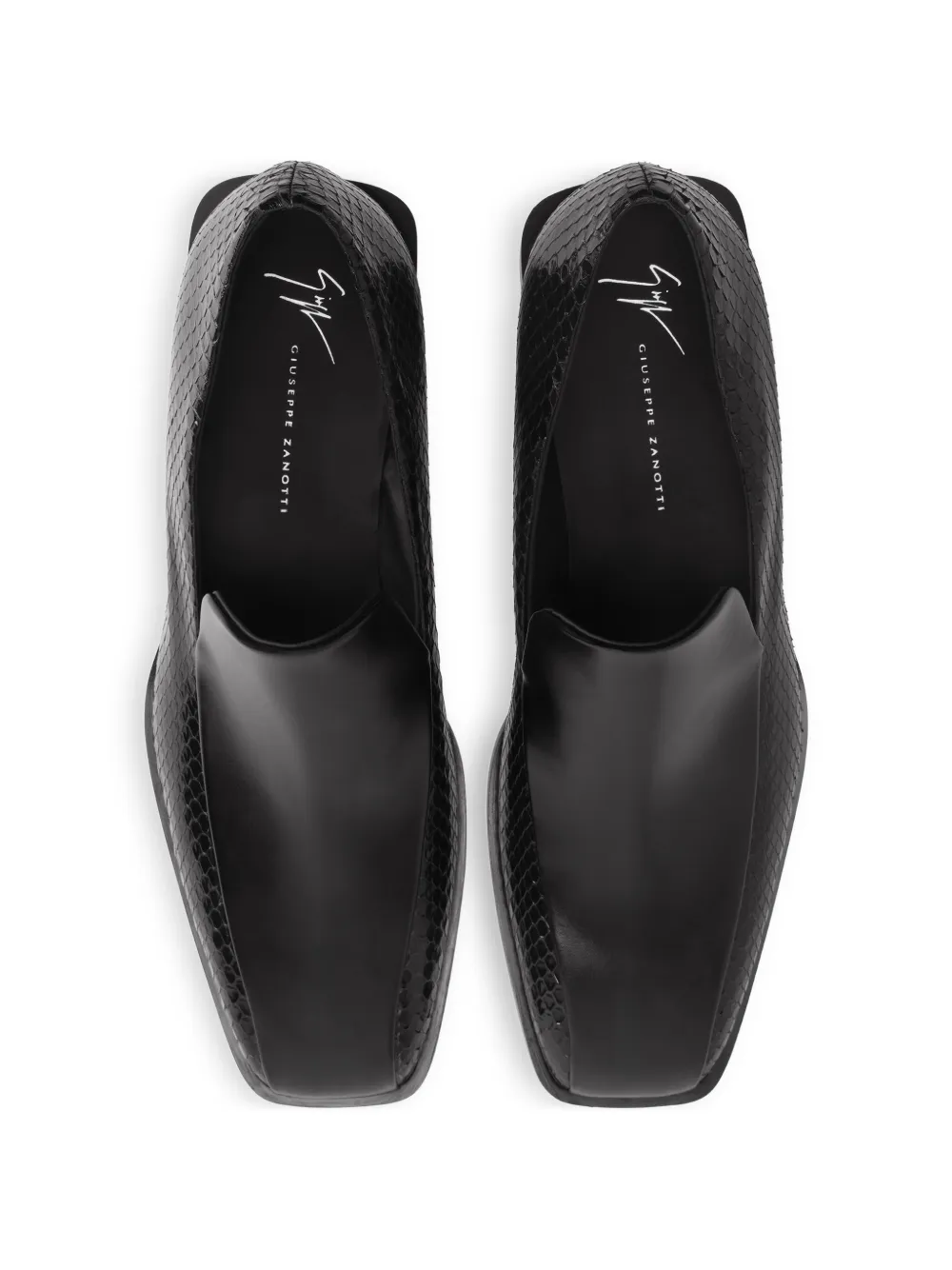 Giuseppe Zanotti Gz-Lucky loafers met vierkante neus Zwart