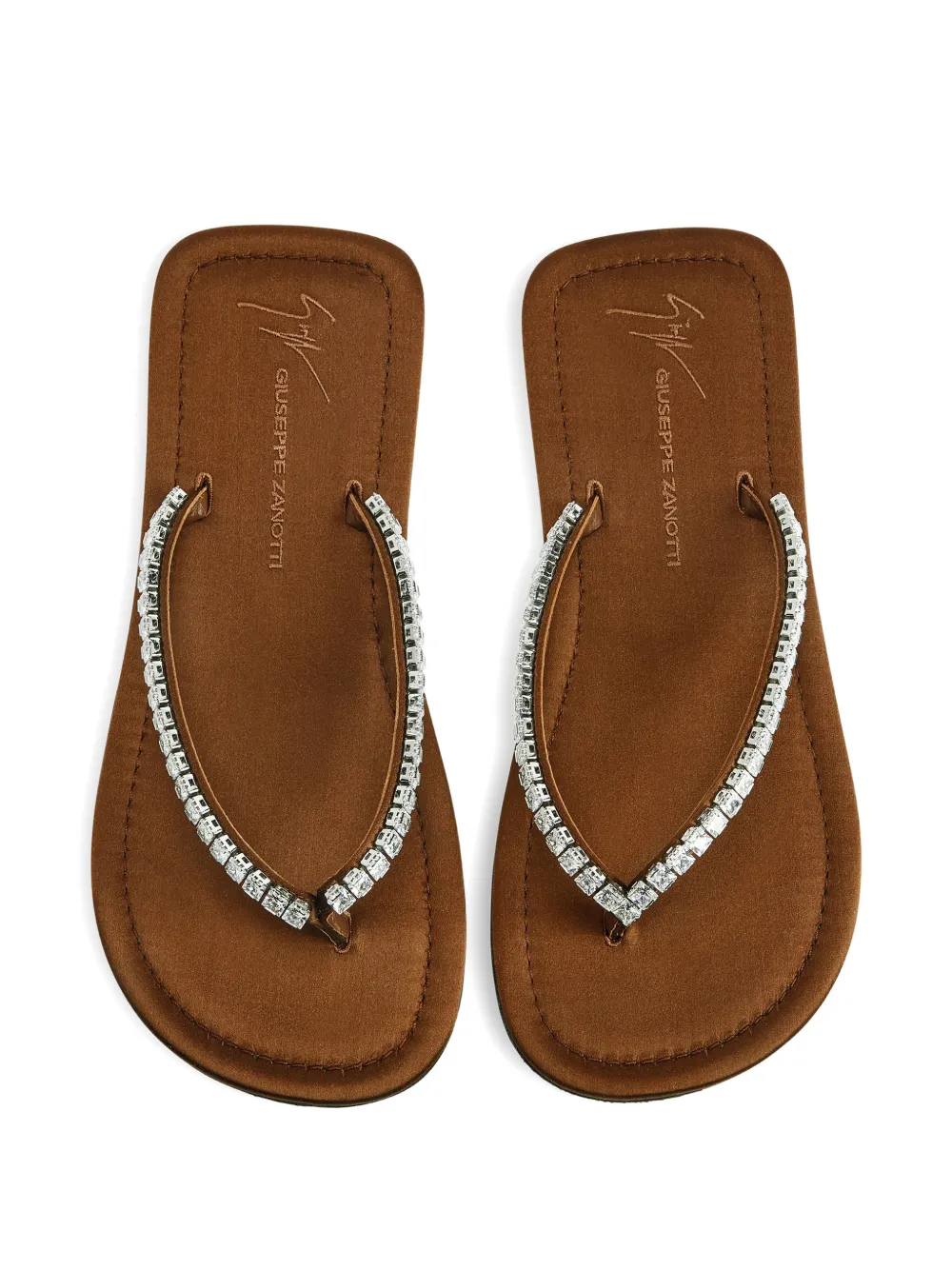 Giuseppe Zanotti Hatsumomo sandalen verfraaid met stras Bruin