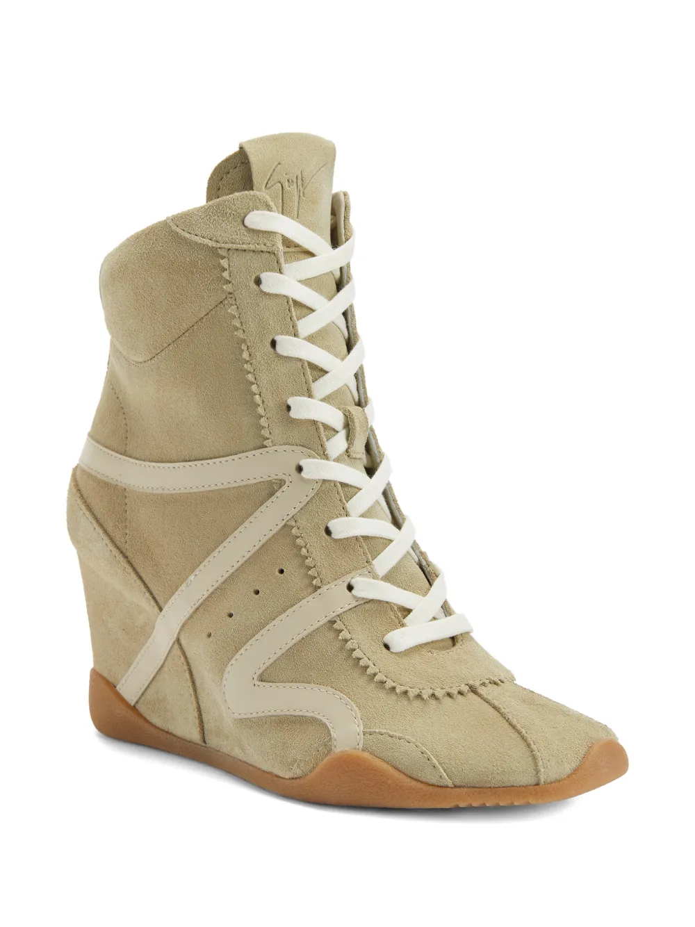 Giuseppe Zanotti Sneakers met sleehak Beige