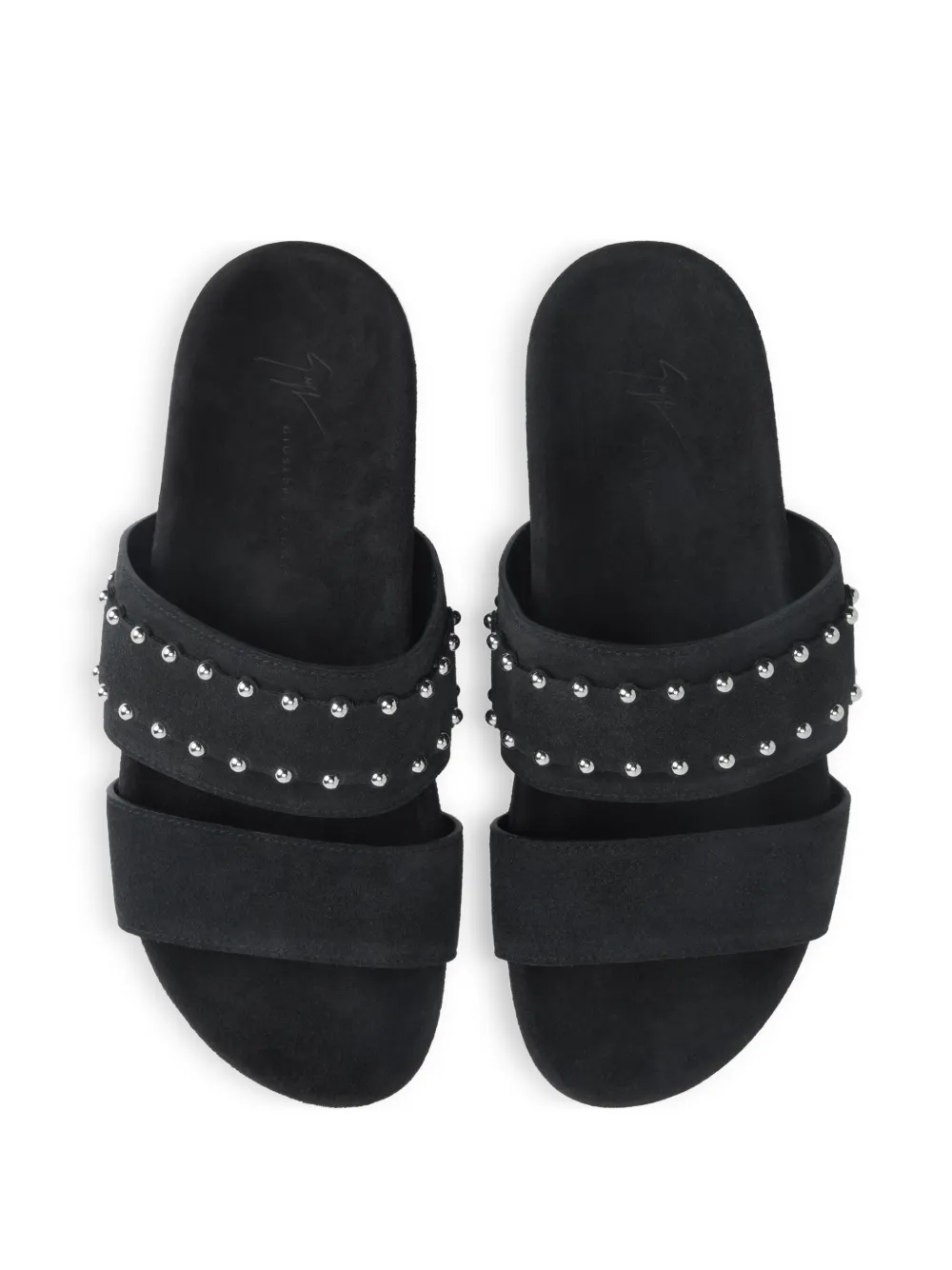 Giuseppe Zanotti Ryan sandalen verfraaid met studs en dubbele band Zwart