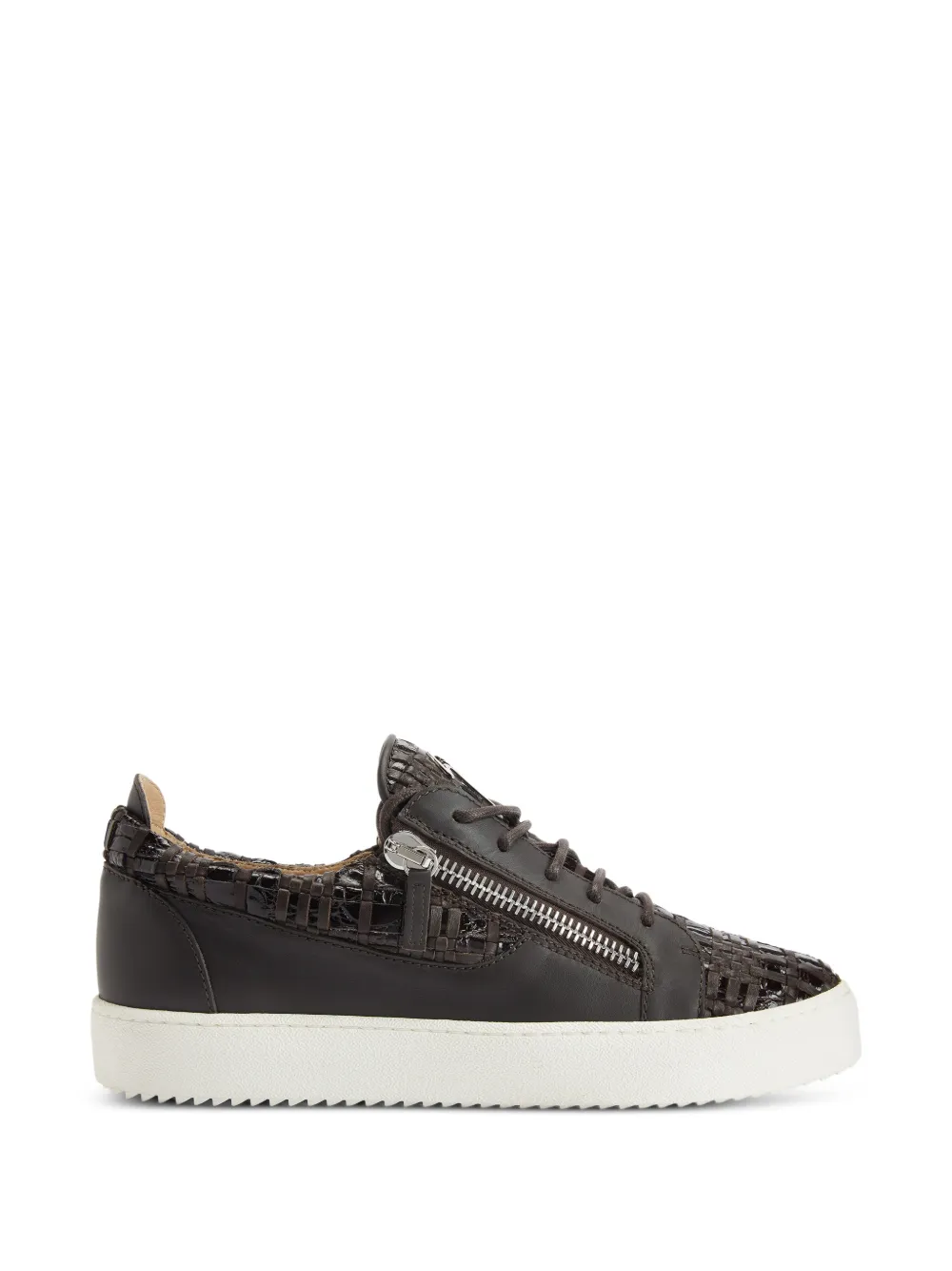Giuseppe Zanotti Sneakers Frankie con zip - Marrone