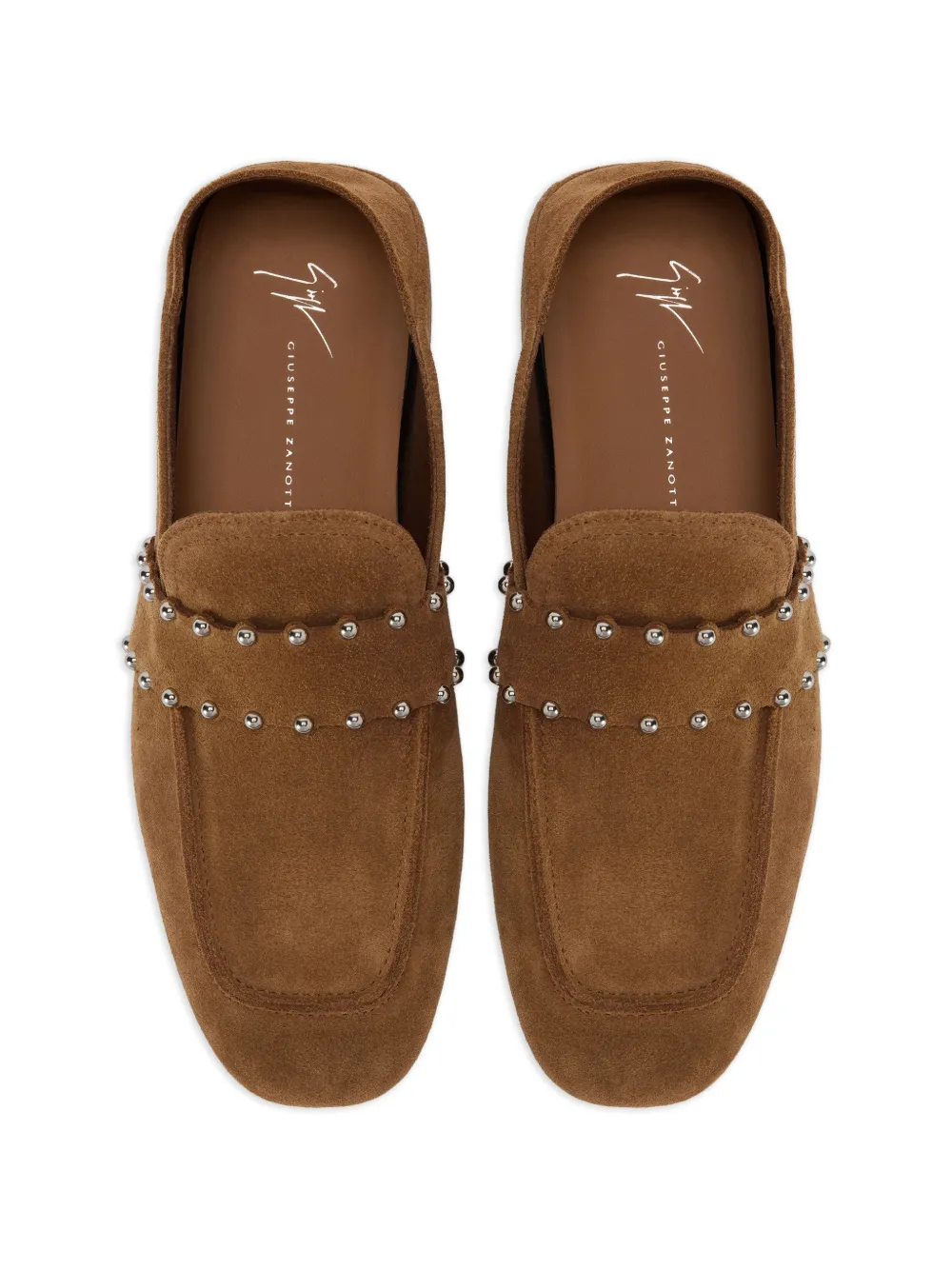 Giuseppe Zanotti Rupert loafers verfraaid met studs Bruin