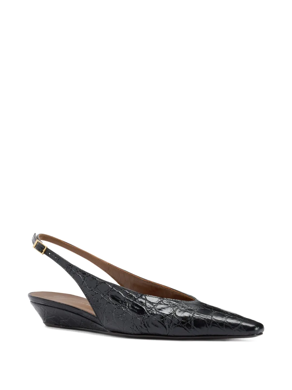 Giuseppe Zanotti Virginia Wedge pumps met krokodillenprint Zwart