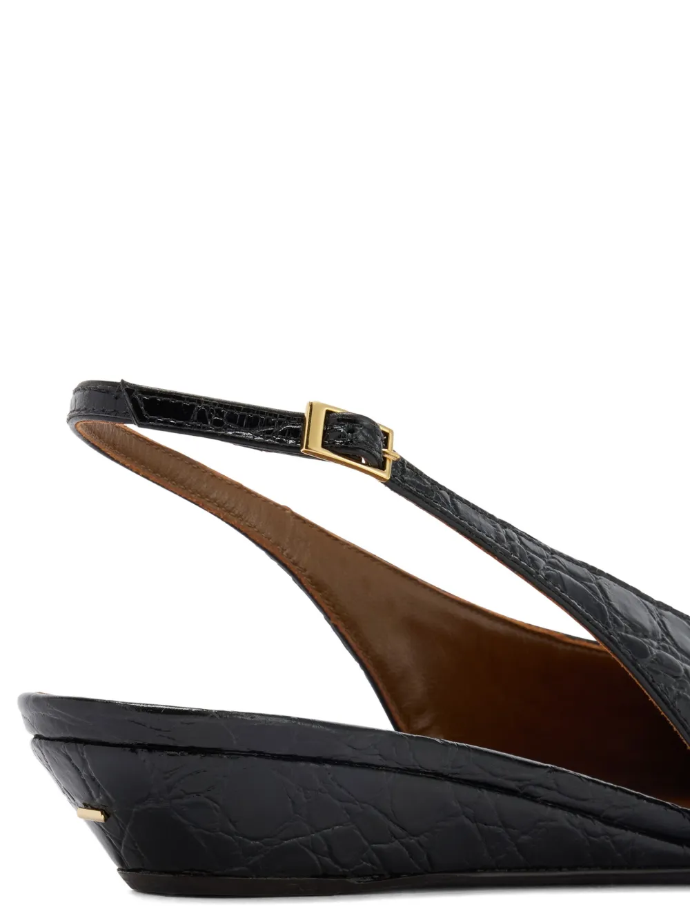 Giuseppe Zanotti Virginia Wedge pumps met krokodillenprint Zwart