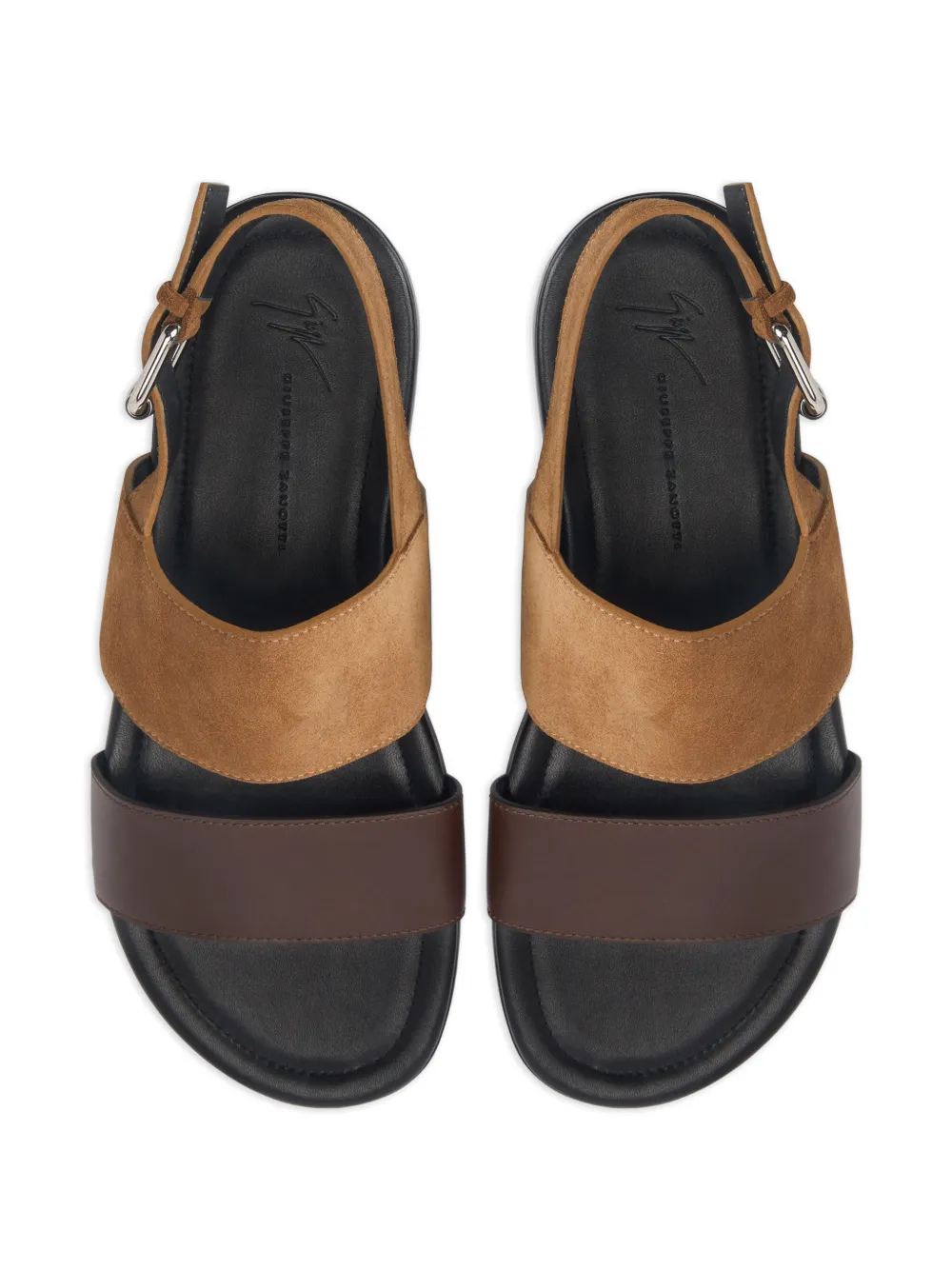 Giuseppe Zanotti Maratea sandalen met dubbele band Bruin