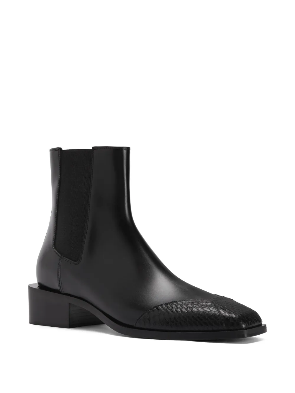 Giuseppe Zanotti Reptile Inserts Square Severus laarzen Zwart