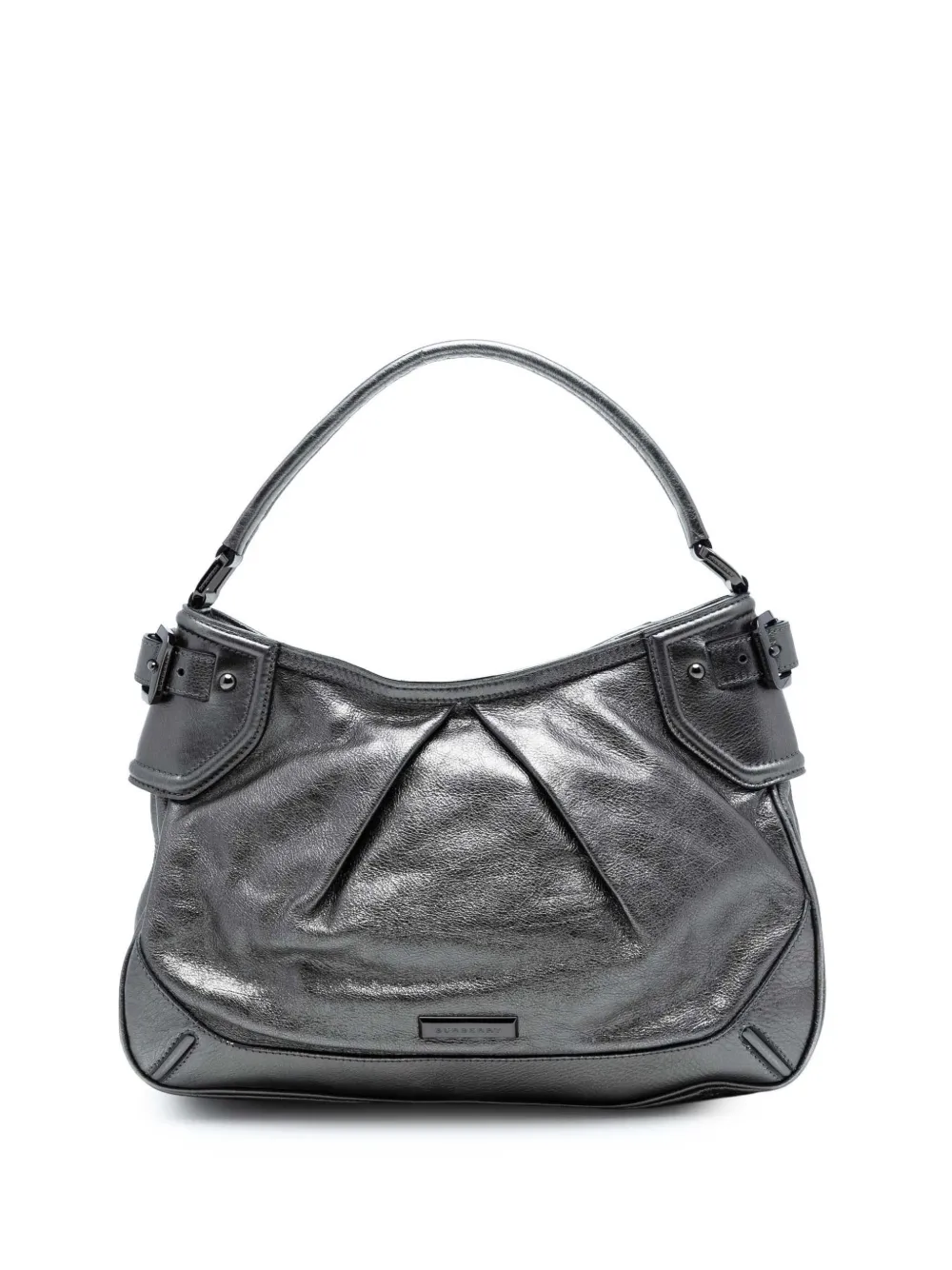 Burberry Pre-Owned 2000-2017 Metallic Leather Fairby hobo bag - Grigio