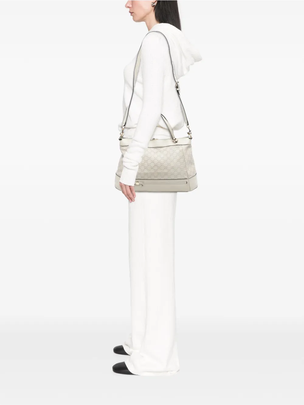  Gucci Pre-owned Sac à Bandoulière Guccissima Mayfair (2016-2025) - Blanc 