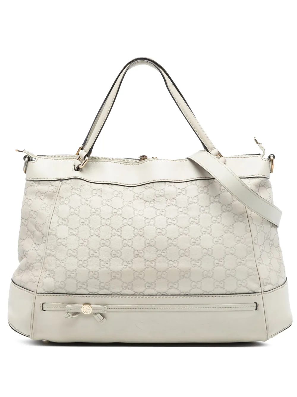 Gucci Pre-Owned 2016-2025 Guccissima Mayfair satchel - Bianco