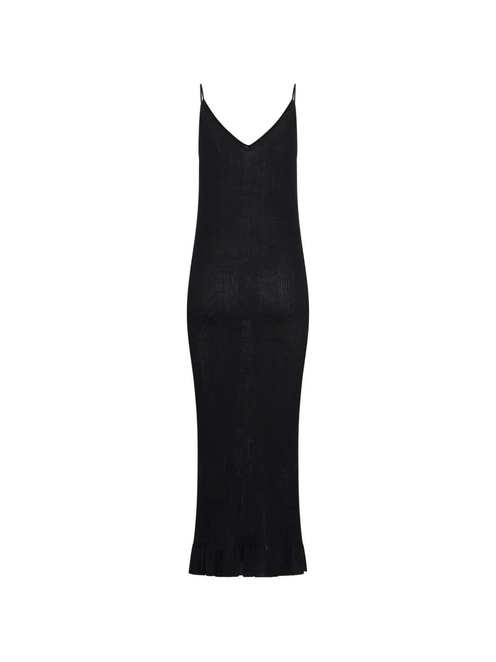 Jil Sander Midi-jurk met ruches Zwart