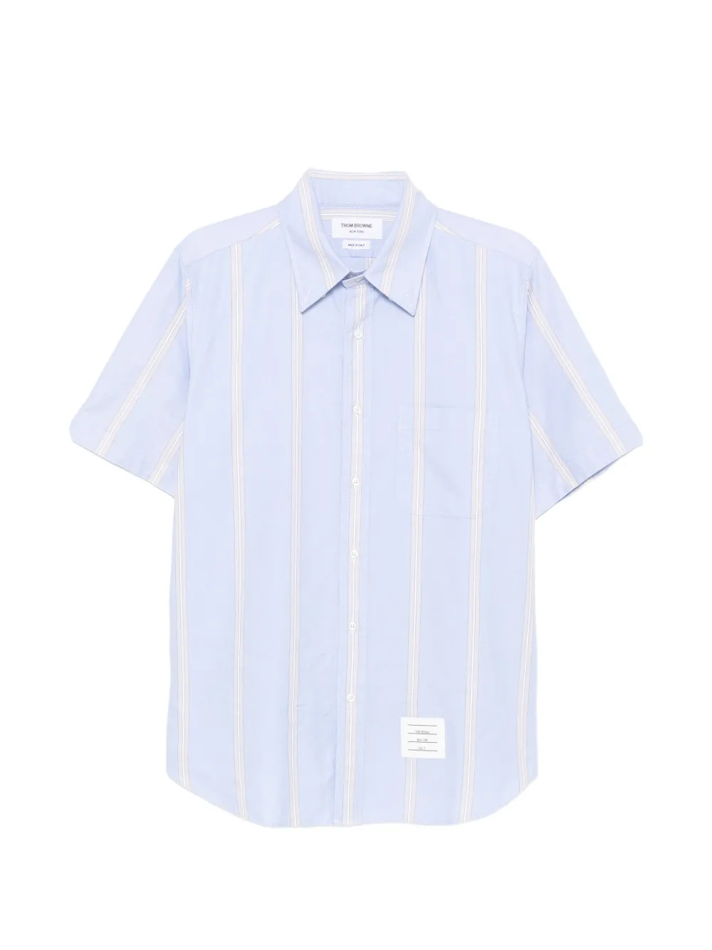 Thom Browne striped short-sleeve shirt - Blu
