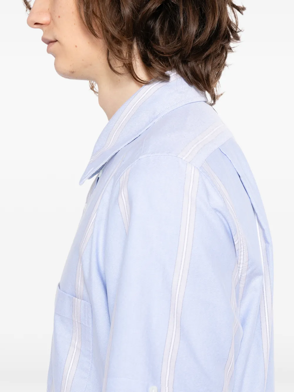 Thom Browne Gestreepte overhemd Blauw