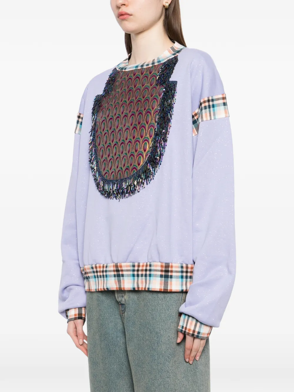 Bead-Embellished Sweatshirt