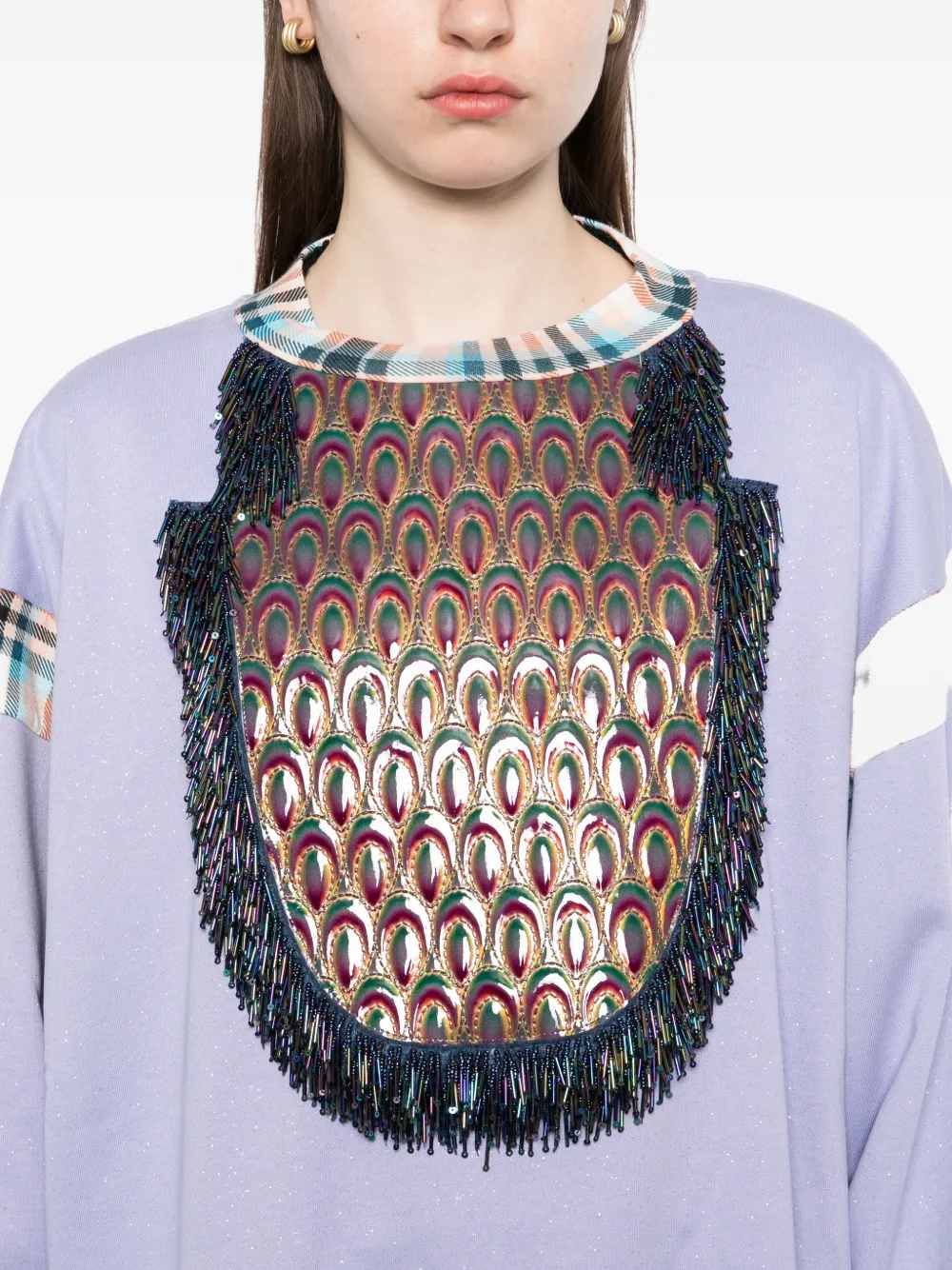 Bead-Embellished Sweatshirt