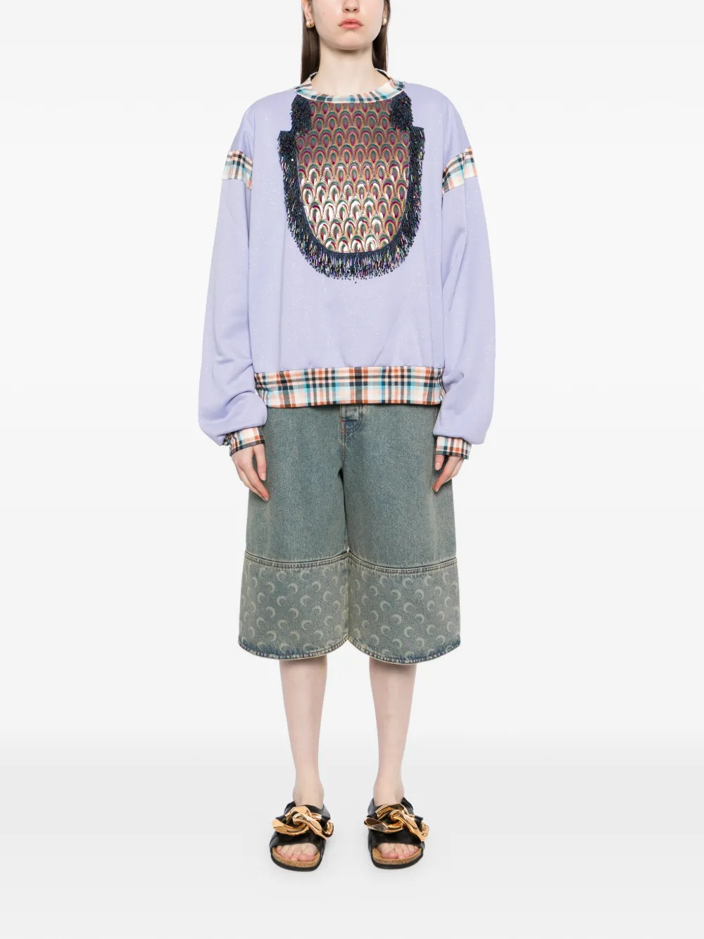 Bead-Embellished Sweatshirt