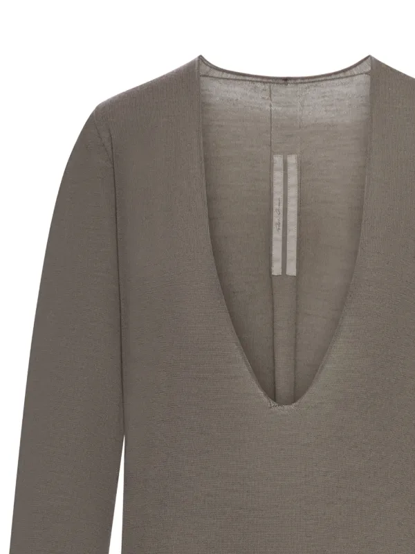 Rick Owens Temple Extreme Vネックセーター | グレー | FARFETCH JP